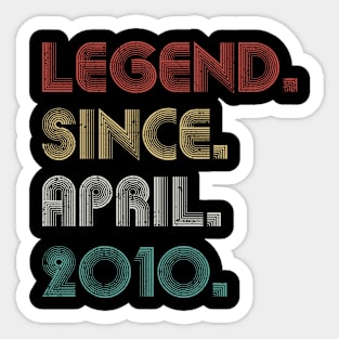 13 Years Old Vintage Legend Since April 2010 13th Sticker